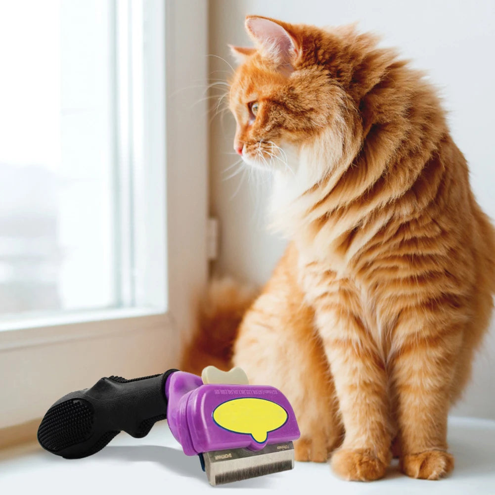 Peines para quitar el pelo de mascotas y gatos, cepillos de aseo para perros y gatos, peines de masaje para la caída del pelo, cepillo de limpieza y desenredado para recortar el pelo de mascotas.