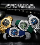 NIBOSI Luxury Men‘s Watches Business Waterproof Male Clock Luminous Silicone Band Date Square Quartz Man Watches Reloj Hombre