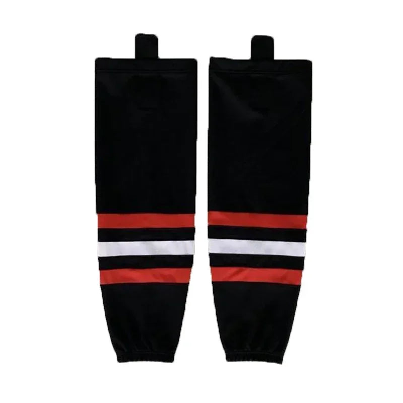 1 Pair Multiple Colors Knit Ice Hockey Socks 100% Polyester Team Training Socks Practice Socks Hockey Equipment Sports Sock