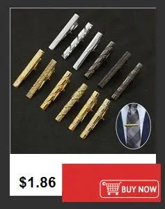 New Metal Silver Color Tie Clip For Men Wedding Necktie Tie Clasp Clip Gentleman Ties Bar Crystal Tie Pin For Men's Accessories