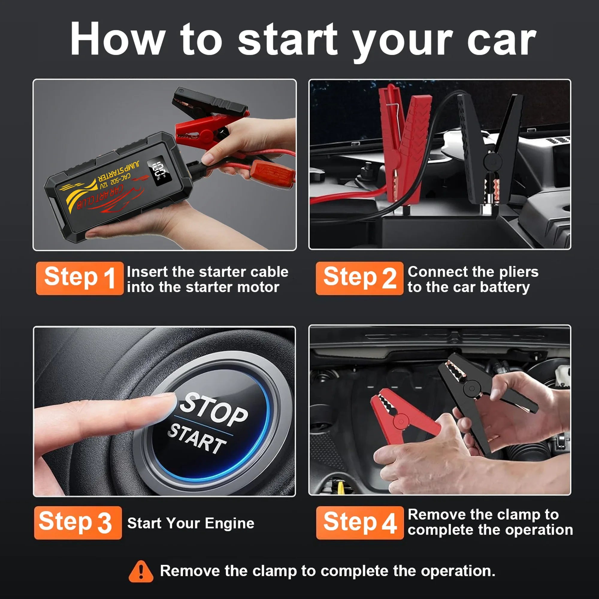NEW Jump Starter Power Bank 6000A Portable Car Battery Starter For 12V Car Emergency Booster Starter Starting Device