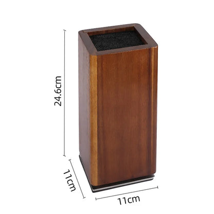 Magnetic Rotating Wood Knife Holder  360° Rotatable Knife Block For  Kitchen Knives Storage With Anti Slip Pad Wood Knife Board