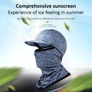 Gorro con capucha y protector solar para la cara, protección UV, de seda fría, para hombres y mujeres, ciclismo, escalada, correr, protector solar, capota de montar