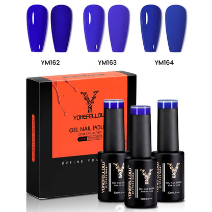 NEW YOKEFELLOW 10ml Crystal Jelly Nude Red Pink Gel Nail Polish Transparent Semi-permanent UV Gel Nail Art Soak Off Gel Varnish