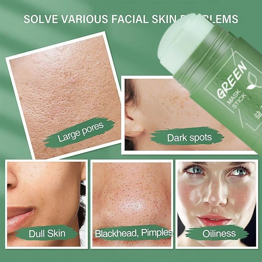 Original Green Tea Deep Remove Blackheads Acne Mud Mask Stick Shrink Pores Dispel Acne Cream Treat Pimple Korean Clean Skin Care