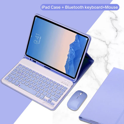 For iPad 5th Gen 2017 6th Gen 2018 9.7inch Case, Bluetooth keyboard case for iPad Air 1st 2nd Pro 9.7inch