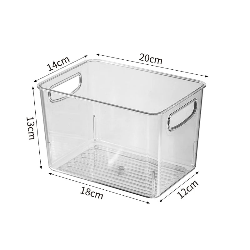 Transparent Refrigerator Storage Box Vegetable Fruit Organizer Fridge Clear Container for Kitchen Food Drinks Storage