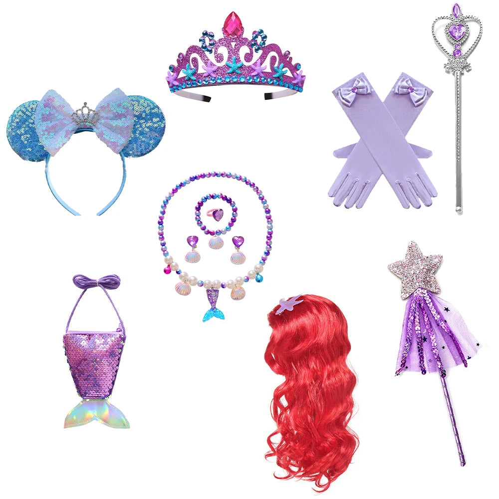Children's Mermaid Cosplay Costume Girls' Role Play Costume Carnival Halloween Birthday Party Costume Summer Princess Dress