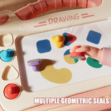 Prancheta de Desenho Infantil com Temática de Desenho Animado – Brinquedo Educativo Montessori: Lousa Magnética para Escrita e Desenho