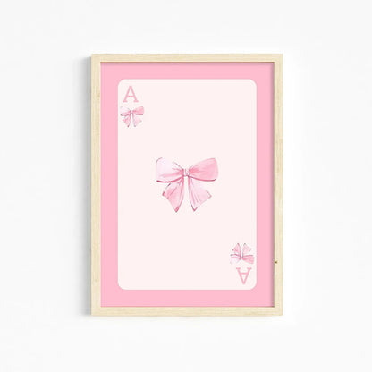 Trendy Pink Wall Art Bows Cherry Balloon Puppy Butterfly Canvas Painting Posters and Prints College Apartment Girl's Room Decor