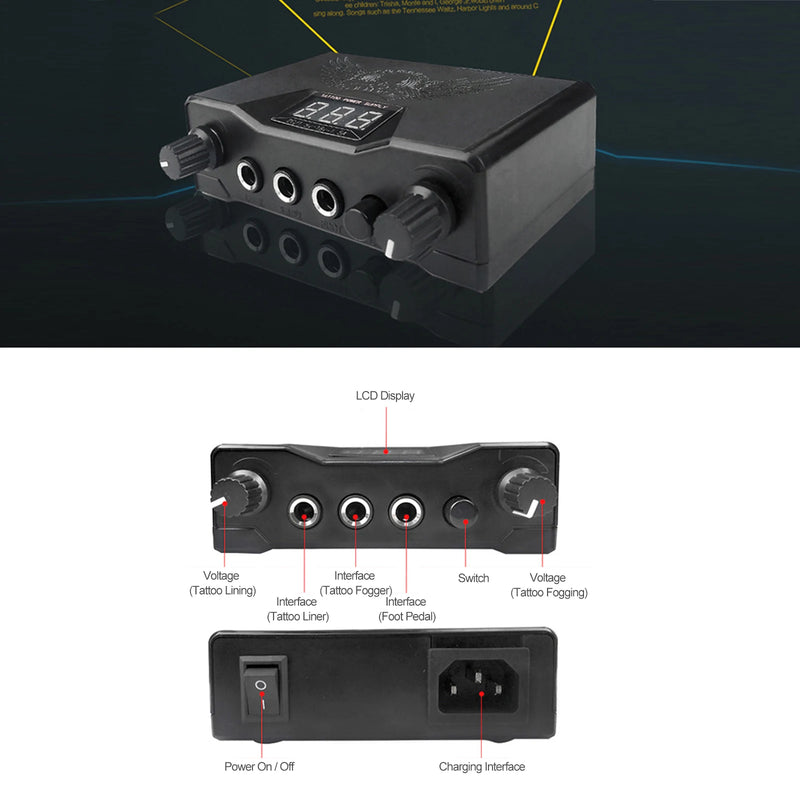 Tattoo Kit Rotary Tattoo Machine Pen Needles Tattoo Inks Power Supply Tattoo Foot Pedal for Tattoo Beginners