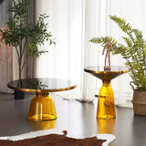 Artistic Glass Coffee Tables, Creative Design End Tables for Living Room , Stylish Accent Tea Table with Various Sizes & Colors