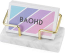Marble Business Card Holder Organizer Desktop  Name Card Display Stand Table Memo Pad Cards Storage Shelf Office Supplies