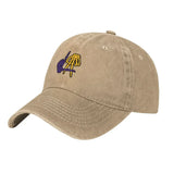 Fashion LA Lakers Skeleton Hand Sign Baseball Caps Women Men Snapback Cap Female Male Visors Sun Hat Unisex Adjustable