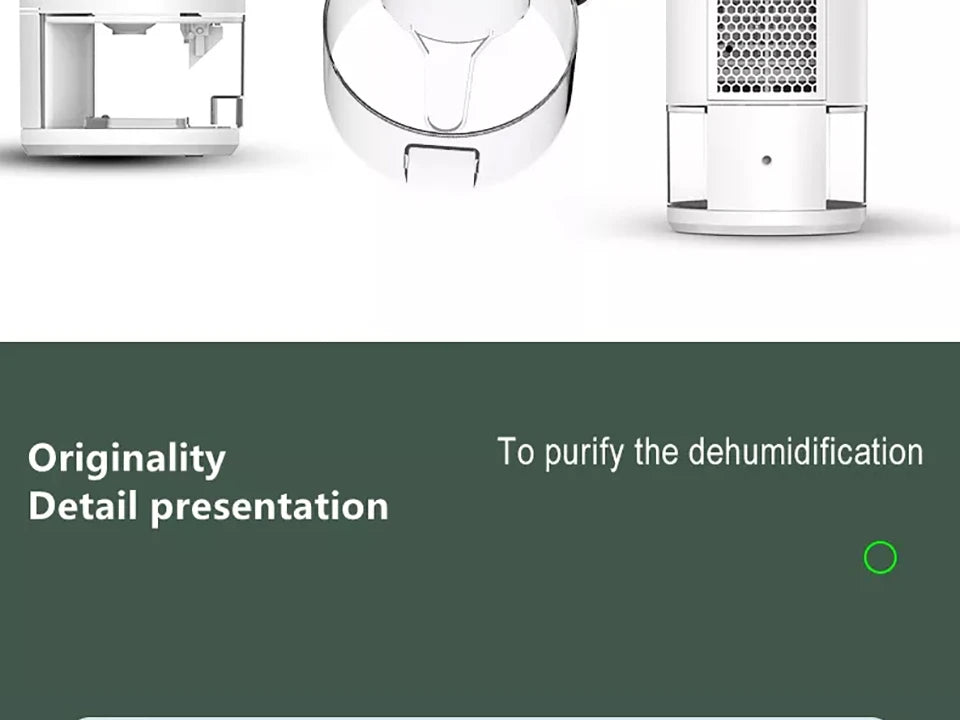 Electric Dehumidifier Moisture Absorbers Air Dryer With 1000ml Water Tank Quiet Air Home Dehumidifier For Bedroom Wardrobe