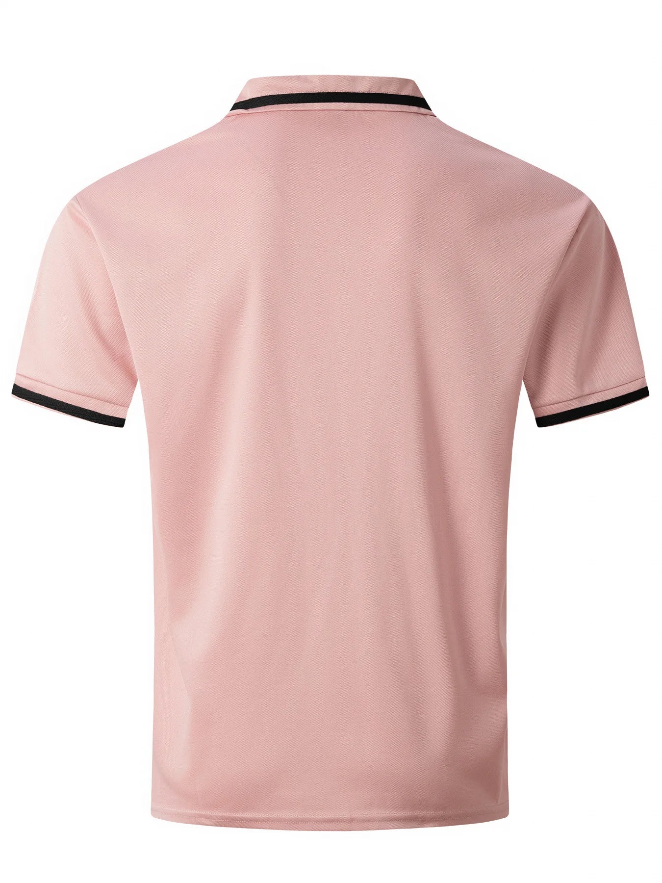 Men's Zipper Short-Sleeved Striped Polo Shirt Spring And Summer Fashion Casual Tops Street Outdoor Sports Wear Men's Clothing