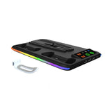 For PS5/Slim/Pro Cooling Stand with LED Controller Charging Station, 3-Gear Cooling Fan for PlayStation 5 Console Accessories
