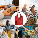 Custom Recycling Classic Black And White Polka Dot Shopping Bag Women Tote Bag Portable Grocery Shopper Bags