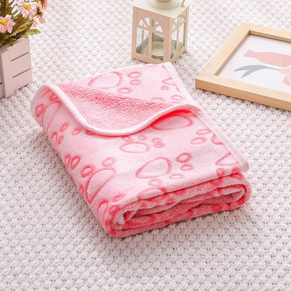 Ultra Soft Fluffy High Quality Pet Blanket Cute Cartoon Pattern Pet Mat Warm and Comfortable Blanket for Cat Dogs Cat Bath Towel