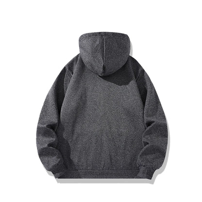 Men's Winter Lambswool Jackets Plus Size Zipper Hoodies Winter Warm Coats Long Sleeved Jacket Casual Coat Tops Clothing