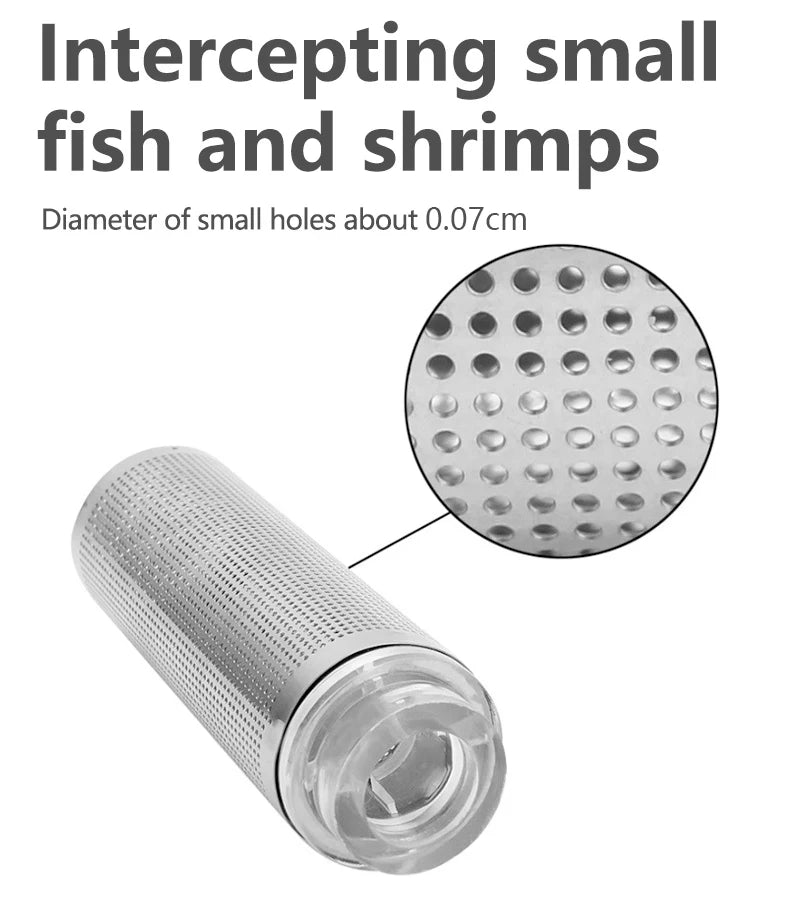 12/16mm Aquarium Inflow Inlet Filter Stainless Steel Mesh Net Guard Fish Tank Filter Accesories Intake Strainer Prefilter cover