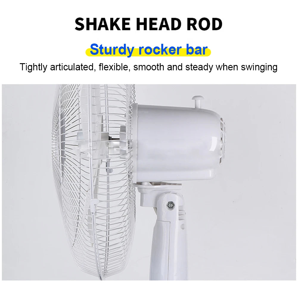 Solar Powered Floor Fan10 - 12H Runtime3 Speed Adjustable Portable Floor Fan for Home Blackout Emergency USB Port & Night Light