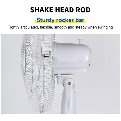 Solar Powered Floor Fan10 - 12H Runtime3 Speed Adjustable Portable Floor Fan for Home Blackout Emergency USB Port & Night Light
