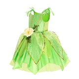 Vestido de Fada Sininho (Tinkerbell) para Meninas – Fantasia de Princesa Fada das Flores para Cosplay e Festas de Natal