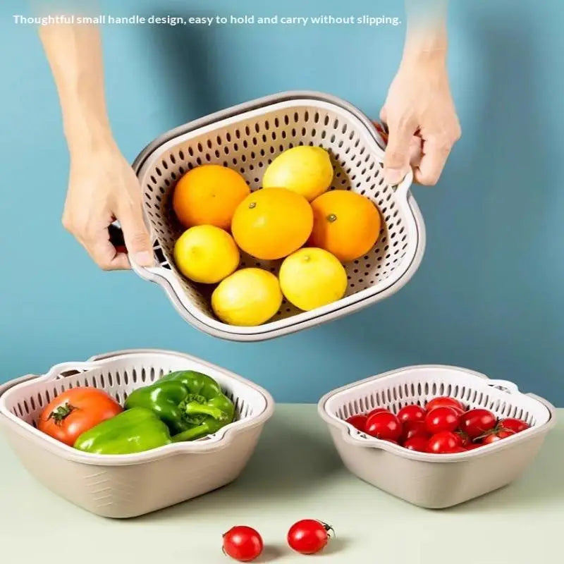 Kitchen Sink Vegetable Drainer Fruit Basket For Fruit Washing Plastic Basin Vegetable Washing Basin Drain Basket Basin