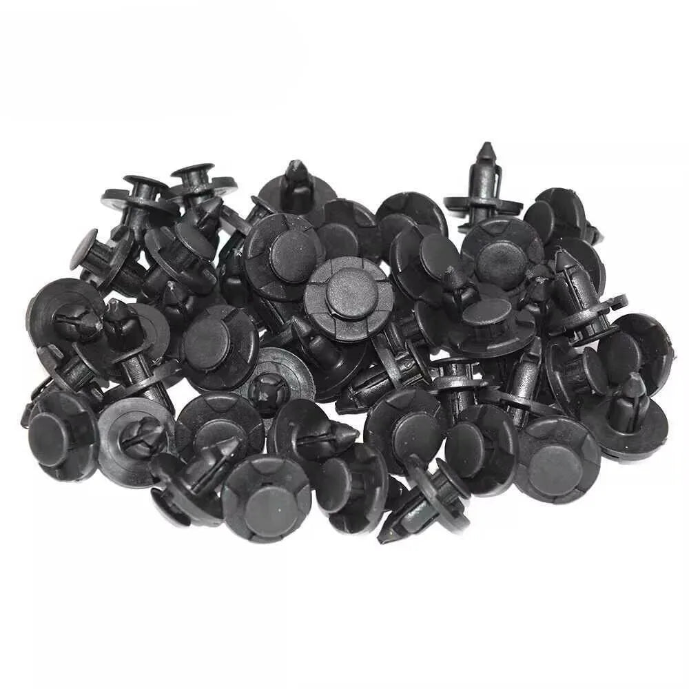 100Pcs 8mm Auto Fasteners Rivets Clips for Nissan Automotive Fastener Clips Body Push Retainer Bumper Trim Retainer Fastener Kit