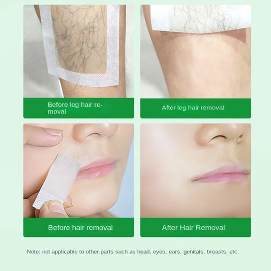 Tiras de cera depilatorias profesionales para depilación de verano, papel de cera fría de doble cara para piernas, cuerpo y rostro, útiles