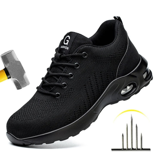 New Styles Men Safety Boots With Steel Toe Cap Anti-smash Work Sneakers Safety Shoes Men Indestructible Work Boots Tactical Boots