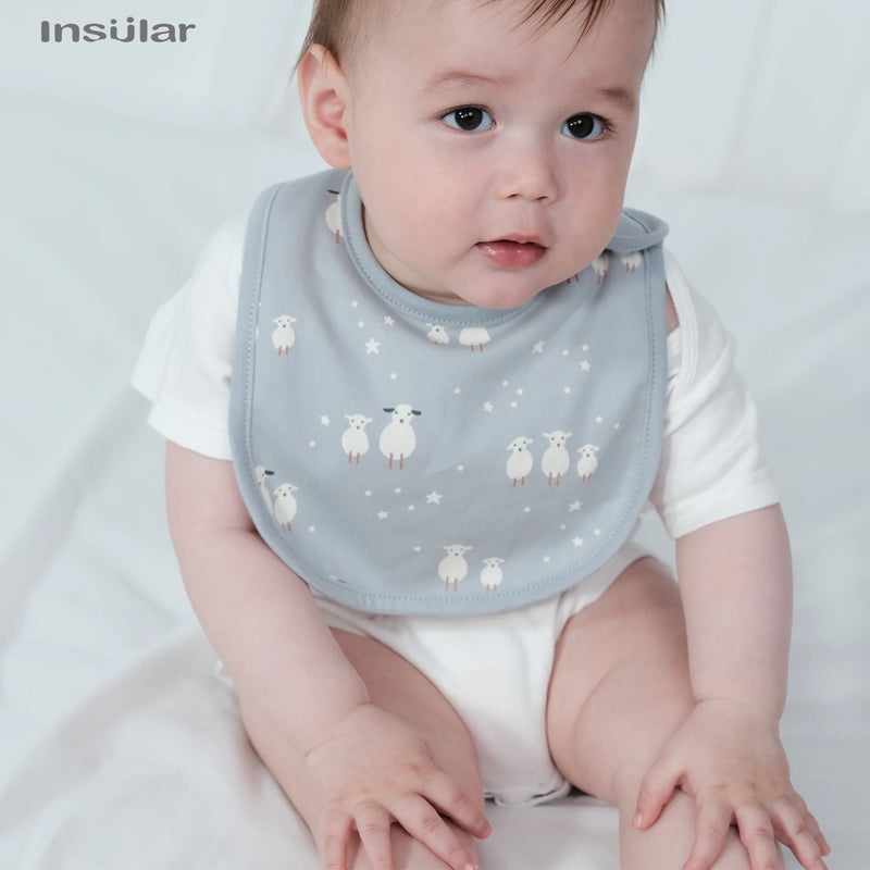 Juego de 3 baberos impermeables para bebés y niños, delantal con dibujos animados, pañuelos para la cena, paños para eructar, accesorios para bebés.