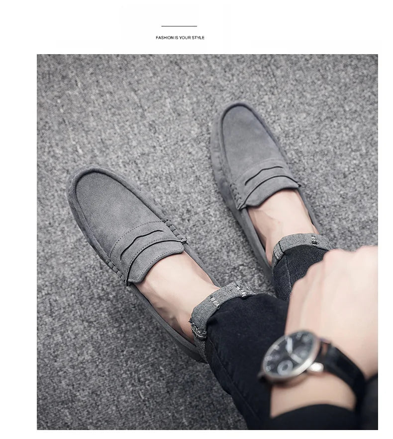 New Men's Loafers, Lightweight and Breathable Casual Shoes, Mens Flat Driving Shoes, Soft Sole Slip-on Business Shoes, Moccasins