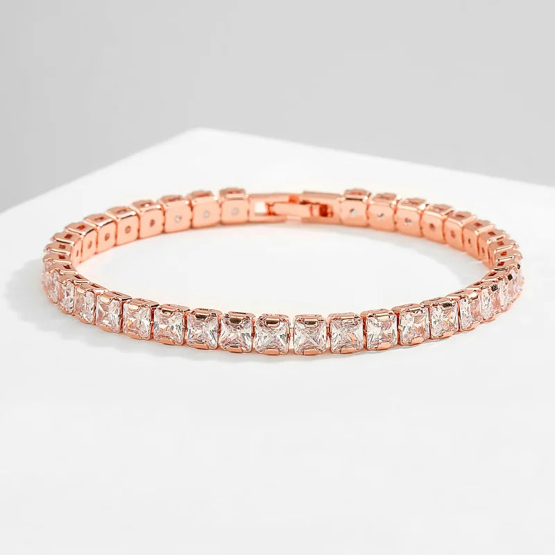 Pulsera de tenis de moissanita auténtica de 3 mm D VVS, con brillo de diamante, sólida S925, joyería para boda, regalo para mujer.