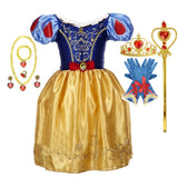 Vestido de Princesa para Festa à Fantasia – Novo Modelo 2025 – Ideal para Natal, Aniversário e Carnaval (Estilos Rapunzel e Bela)