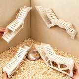 Hamster Wooden Hideout Cave Toy for Dwarf Hamsters Golden Bears Hideaway House with Peekaboo Design Small Animal Cage Accessories