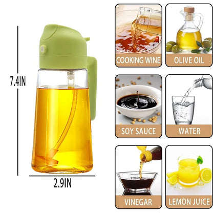 2 em 1 garrafa de spray de óleo de plástico cozinha churrasco cozinhar dispensador de azeite frasco de óleo cozimento vinagre molho soja spray recipiente