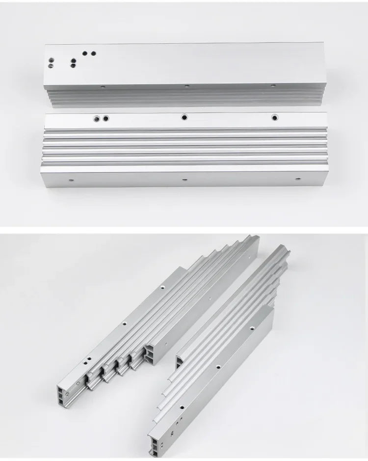Folding Dining Table Slides Cabinets Aluminum Slide Rails Kitchen Telescopic Flat Push Hidden Table Hardware Accessories