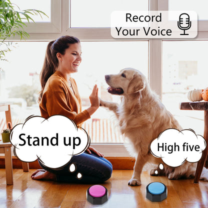 8Pcs Voice Recording Button Pet Toys Dog Buttons for Communication Training Buzzer Recordable Talking Button Intelligence Toy