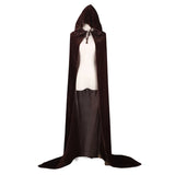 Capa de Veludo Unissex Estilo Ceifador com Capuz – Ideal para Halloween, Natal e Cosplay (Diabo, Bruxa, Mago ou Medieval)