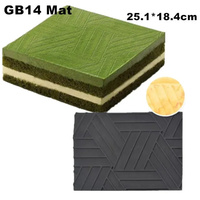 Molde de silicona suizo para tartas, molde para troncos de Navidad, molde grande para buche, tapete para fondant, moldes para impresión de encaje 
