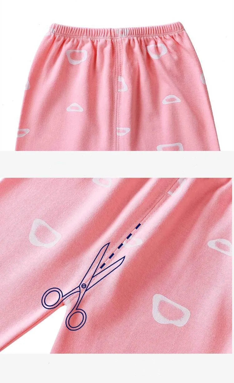 Cotton baby girl clothing winter newborn baby clothing set 2 sets of spring children's pajamas 0-5 year old baby cartoon casual