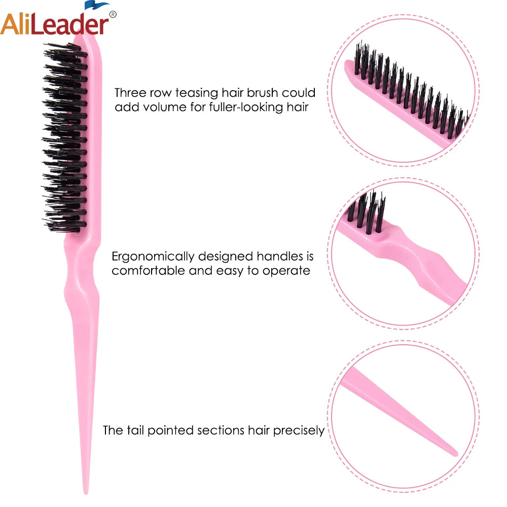 Cepillo de pelo de nailon de alta calidad para mujer, 1 unidad, para peinar el cabello, cola de caballo, esponjosa, de viaje, accesorios de peluquería.