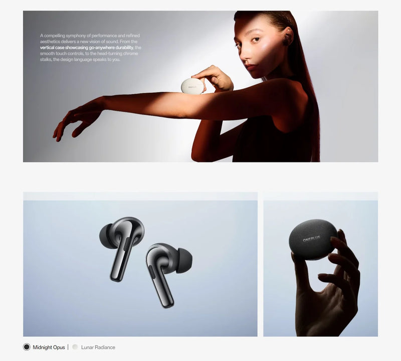 Global Version OnePlus Buds Pro 3 Earphone Up to 50dB Noise Canceling Spatial Audio with Head Tracking Hi-Resolution Audio