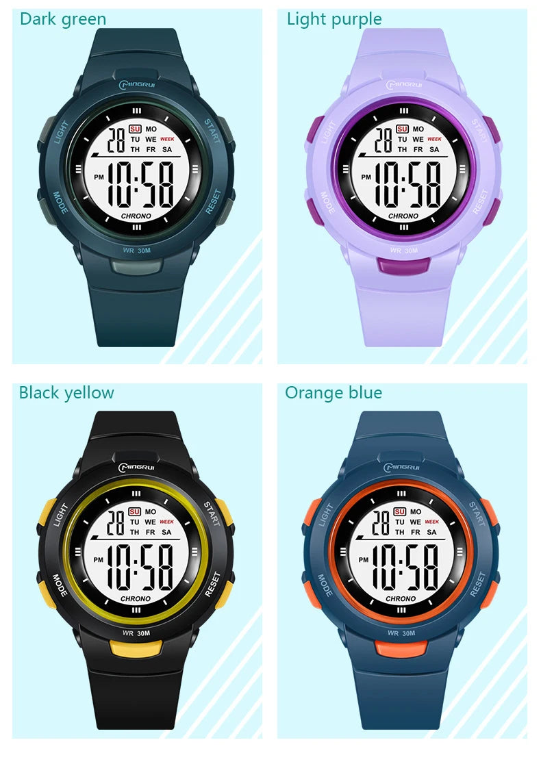 UTHAI CE49 Kids Watches Fashion Luminous Waterproof Alarm Clock Smart Watches Boys and Girls Student Electronic Wristwatch Gift