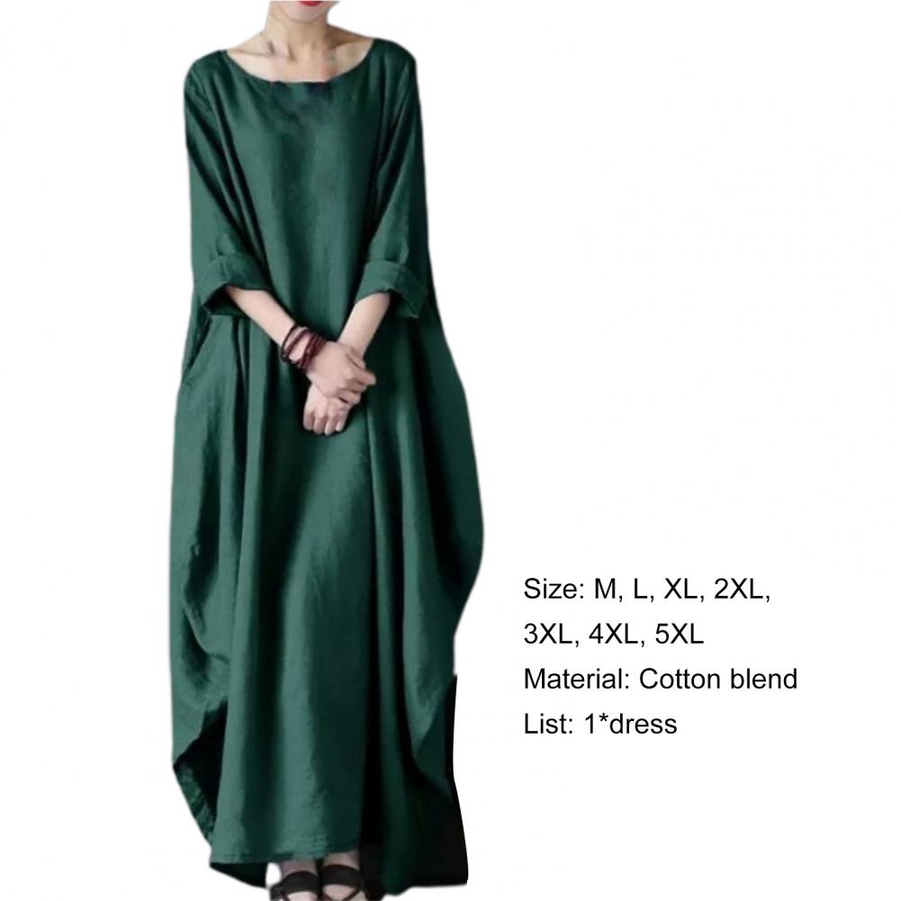 2023 Summer autumn Big Size Dresses Women 4xl 5xl Loose long vintage Dress Boho Shirt Dress Maxi Robe fashion Female