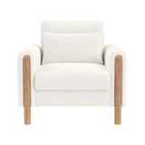 Modern armchair with thick cushions and a soft seat, suitable for reclining in the living room, office, or bedroom.