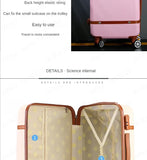 Rolling Luggage Set Women's Fashion Combination Lock Travel Suitcase Set Universal Cosmetic Bag Retro 2-Piece Trolley Luggage Set