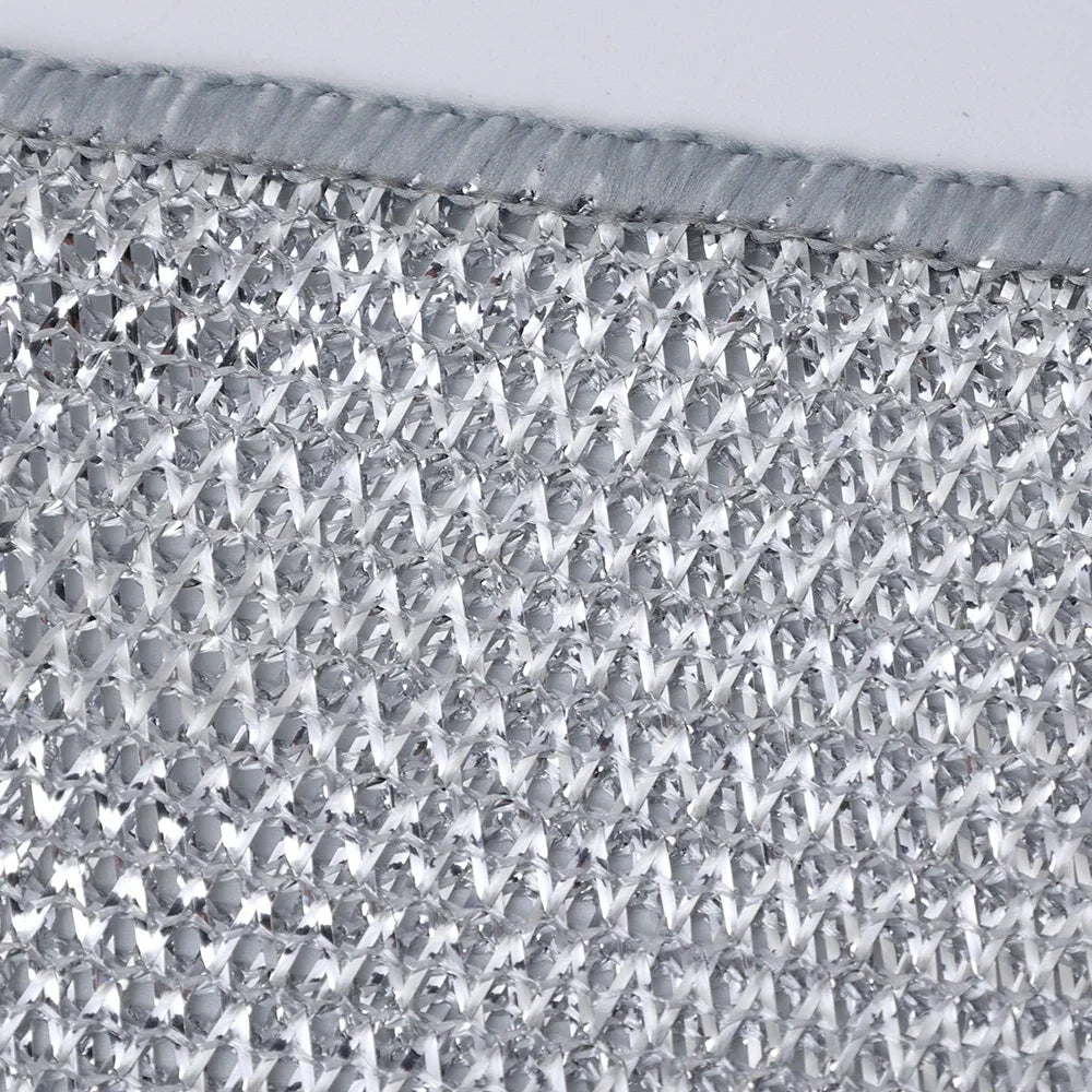 20/2pcs Thickened Steel Wire Cleaning Cloth Double -layer Non -stick Oil Iron Dishrag Kitchen Pan Pot Dishes Cloths Rags